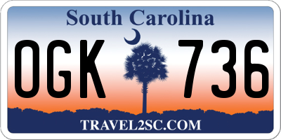 SC license plate OGK736