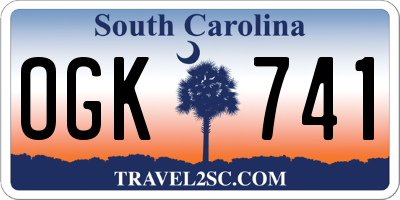 SC license plate OGK741
