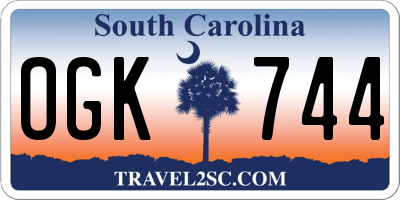 SC license plate OGK744