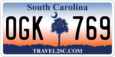 SC license plate OGK769