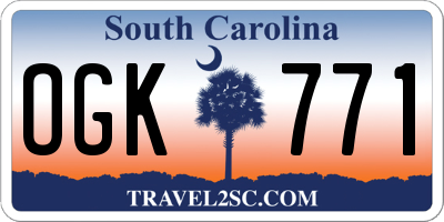 SC license plate OGK771