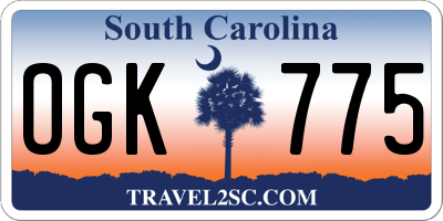 SC license plate OGK775