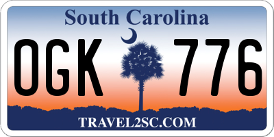 SC license plate OGK776