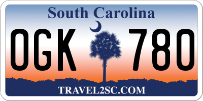 SC license plate OGK780