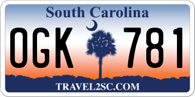 SC license plate OGK781