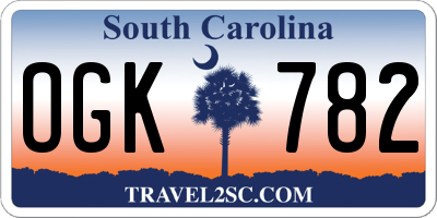 SC license plate OGK782
