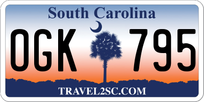 SC license plate OGK795