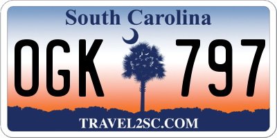 SC license plate OGK797