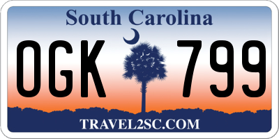 SC license plate OGK799