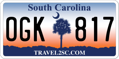 SC license plate OGK817