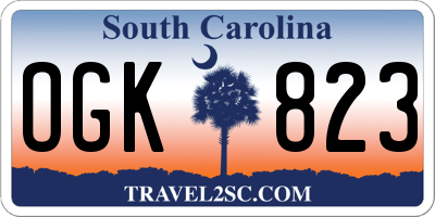 SC license plate OGK823