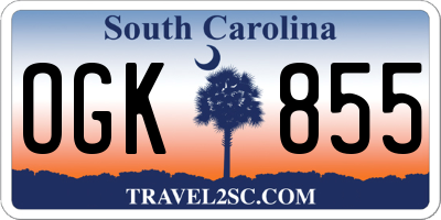 SC license plate OGK855