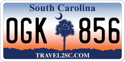 SC license plate OGK856