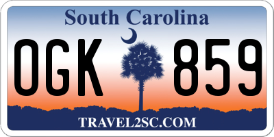 SC license plate OGK859