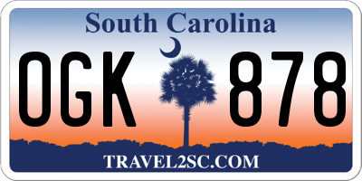 SC license plate OGK878