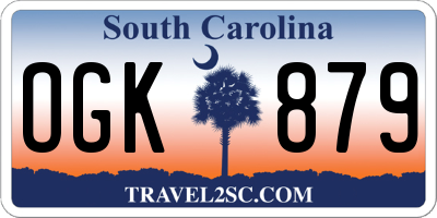 SC license plate OGK879