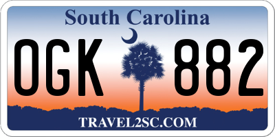 SC license plate OGK882