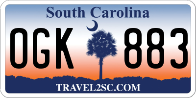 SC license plate OGK883