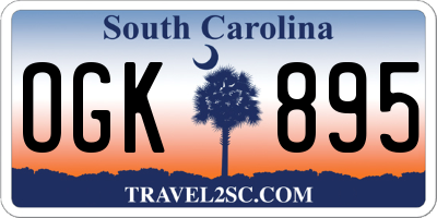 SC license plate OGK895