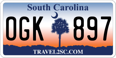 SC license plate OGK897