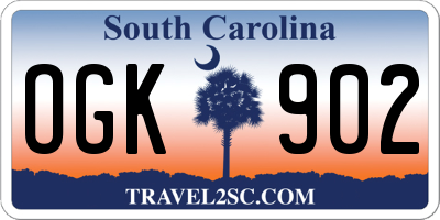 SC license plate OGK902