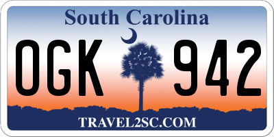 SC license plate OGK942