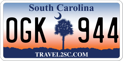 SC license plate OGK944