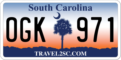 SC license plate OGK971