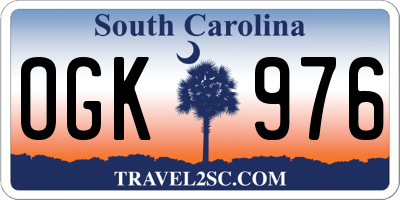SC license plate OGK976