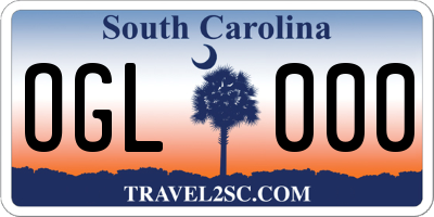 SC license plate OGL000