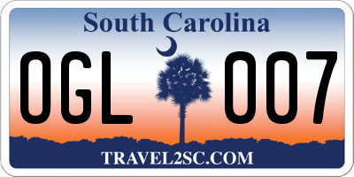 SC license plate OGL007
