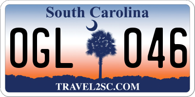 SC license plate OGL046