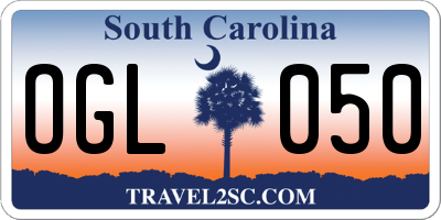 SC license plate OGL050