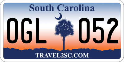 SC license plate OGL052