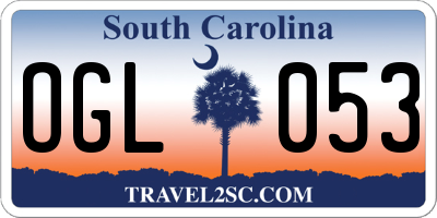 SC license plate OGL053