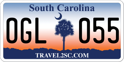 SC license plate OGL055
