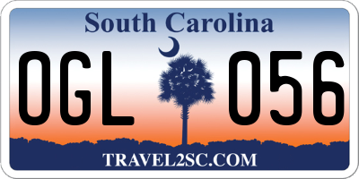 SC license plate OGL056