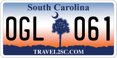 SC license plate OGL061