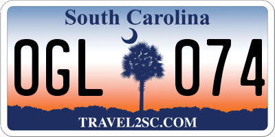 SC license plate OGL074