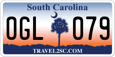SC license plate OGL079