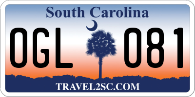 SC license plate OGL081