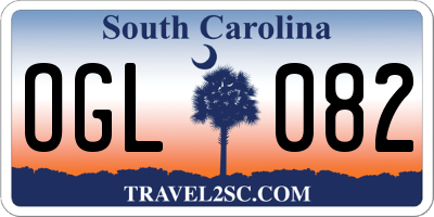 SC license plate OGL082