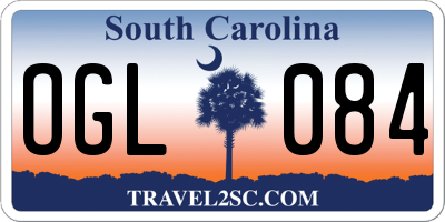 SC license plate OGL084