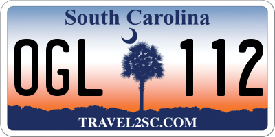 SC license plate OGL112
