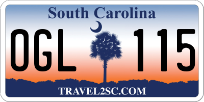 SC license plate OGL115