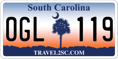 SC license plate OGL119