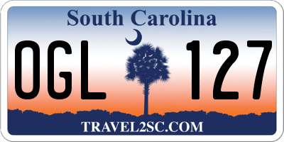 SC license plate OGL127