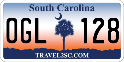 SC license plate OGL128
