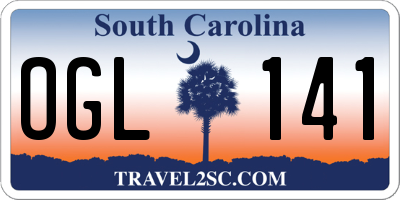 SC license plate OGL141