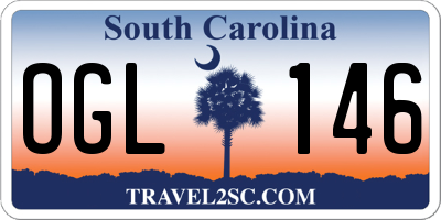 SC license plate OGL146
